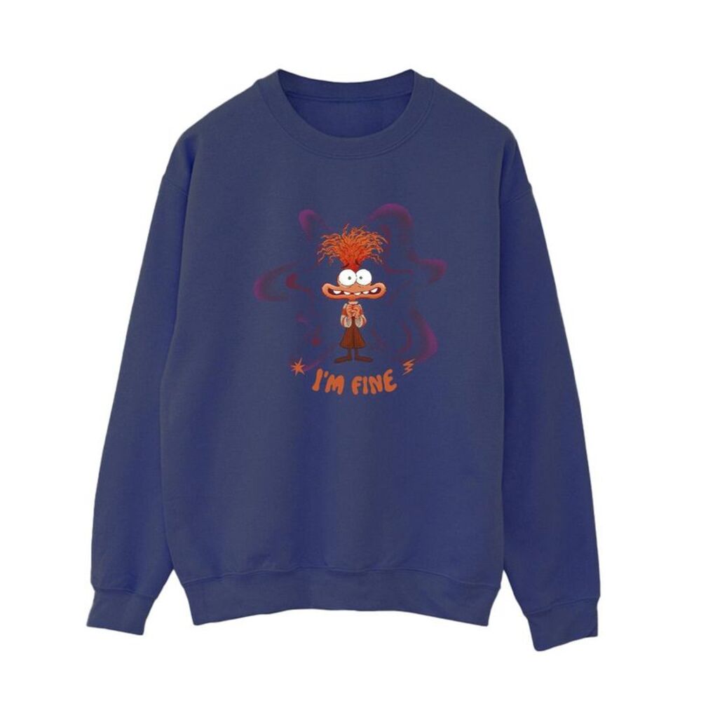 Inside Out 2 Womens/Ladies I�'m Fine Sweatshirt / Navy Blue